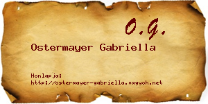 Ostermayer Gabriella névjegykártya